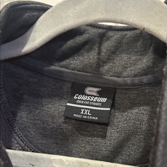 SMU Red and Black Men's Quarter-Zip Sweatshirt - Picture 3 of 7